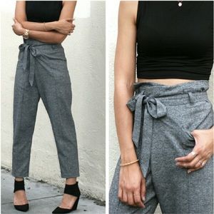 Zara woman grey trousers SMALL high waisted